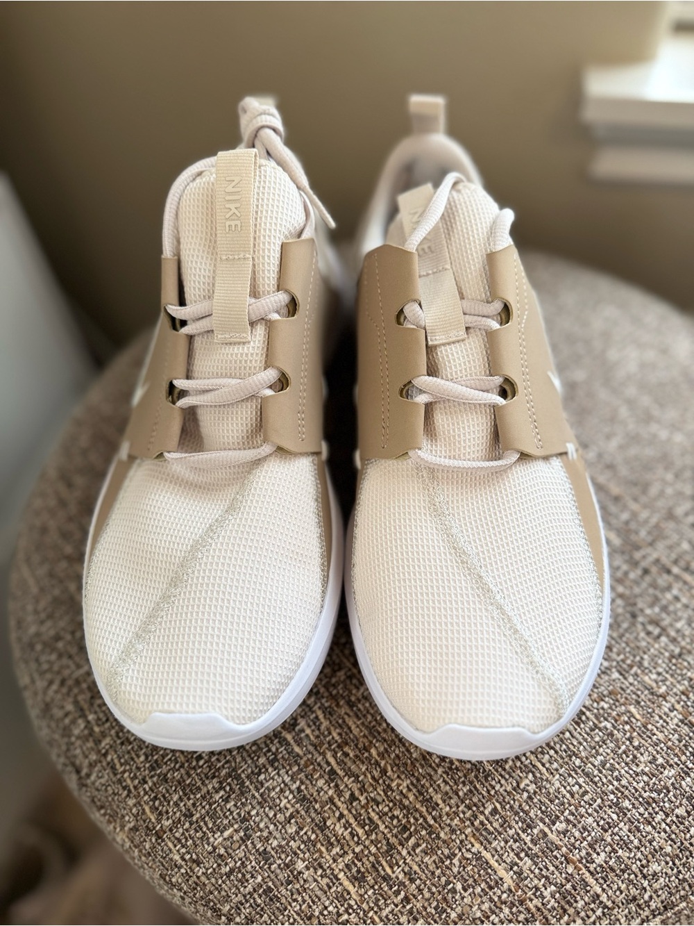 Nike Kids Cream and Tan Lightweight Sneakers